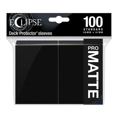 Ultra PRO ECLIPSE Matte Standard DECK PROTECTOR Sleeves, Jet Black (100ct)