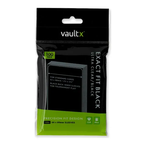 Vault X Exact Fit Black Card Sleeves (100)