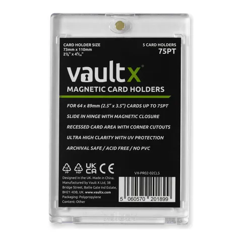 Vault X Magnetic Card Holders 75pt (5 pack)